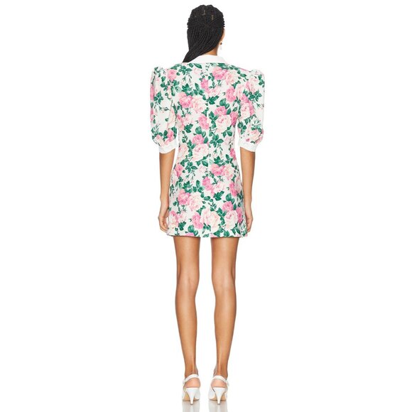 Rowen Rose Sable Mini Polo Dress in Light Pink & Pink Roses - Picture 3 of 4